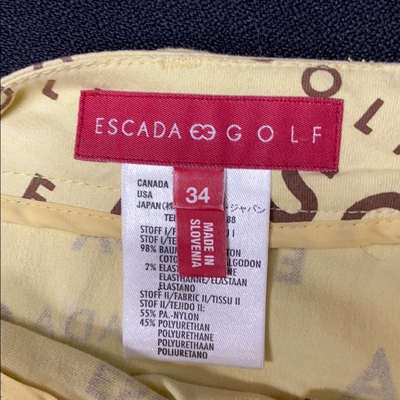 Escada Golf slant pocket trousers w/ logo pattern. - Picture 6 of 6
